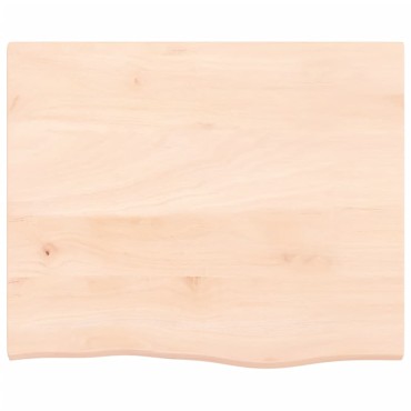 vidaXL Επιφάνεια Τραπεζιού 60x50x2cm Ακατέργαστο Μασίφ Ξύλο Δρυός 1 τεμ.