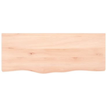vidaXL Ράφι Τοίχου 100x40x(2-4)cm από Ακατέργαστο Μασίφ Ξύλο Δρυός 1 τεμ.