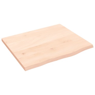 vidaXL Ράφι Τοίχου 60x50x2cm από Ακατέργαστο Μασίφ Ξύλο Δρυός 1 τεμ.