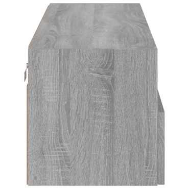 vidaXL Έπιπλο Τηλεόρασης Τοίχου Γκρι Sonoma 100x30x30cm Επεξ. Ξύλο