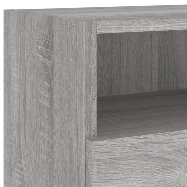 vidaXL Έπιπλο Τηλεόρασης Τοίχου Γκρι Sonoma 100x30x30cm Επεξ. Ξύλο