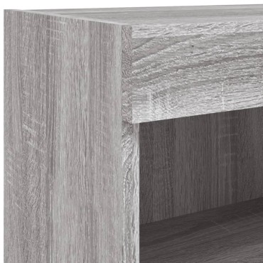vidaXL Έπιπλο Τηλεόρασης με LED Γκρι Sonoma 80x30x30cm