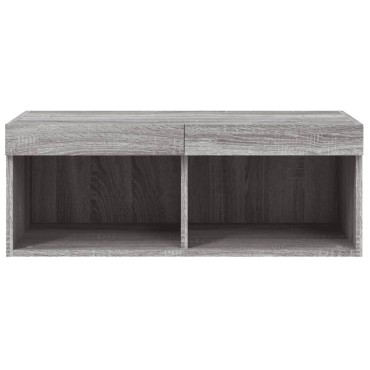 vidaXL Έπιπλο Τηλεόρασης με LED Γκρι Sonoma 80x30x30cm