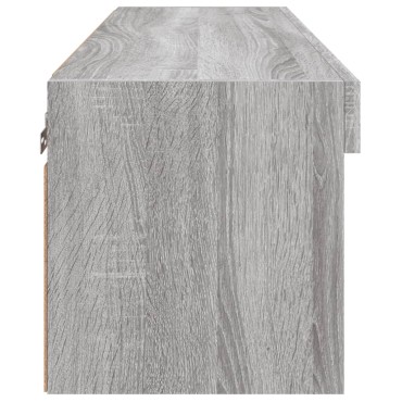 vidaXL Έπιπλο Τηλεόρασης με LED Γκρι Sonoma 80x30x30cm