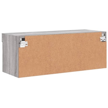 vidaXL Έπιπλο Τηλεόρασης με LED Γκρι Sonoma 80x30x30cm