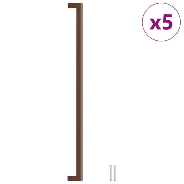 vidaXL Λαβές Ντουλαπιών 5 τεμ. Μπρονζέ 480 χιλ. από Ανοξείδωτο Ατσάλι