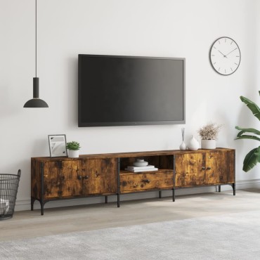 vidaXL Έπιπλο Τηλεόρασης με Συρτάρι Καπν. Δρυς 200x25x44cm Επεξ. Ξύλο