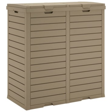 vidaXL Κάδος Απορριμμάτων Εξ. Χώρου Αν. Καφέ 78x41x86 εκ. Πολυπρ/λένιο