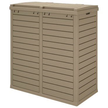 vidaXL Κάδος Απορριμμάτων Εξ. Χώρου Αν. Καφέ 78x41x86 εκ. Πολυπρ/λένιο