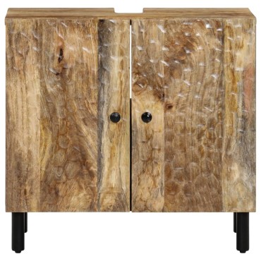vidaXL Ντουλάπι Μπάνιου 62x33x58cm από Μασίφ Ξύλο Μάνγκο 1 τεμ.
