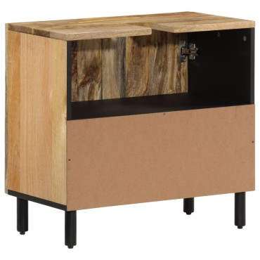 vidaXL Ντουλάπι Μπάνιου 62x33x58cm από Μασίφ Ξύλο Μάνγκο 1 τεμ.