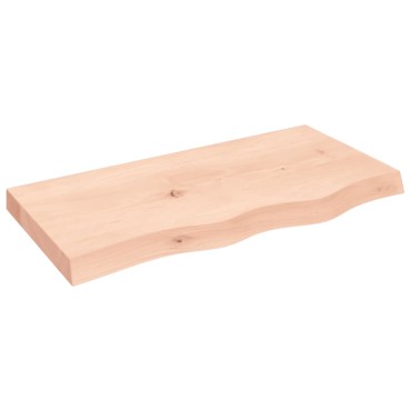 vidaXL Επιφάνεια Τραπεζιού 80x40x(2-6)cm Ακατέργαστο Μασίφ Ξύλο Δρυός 1 τεμ.