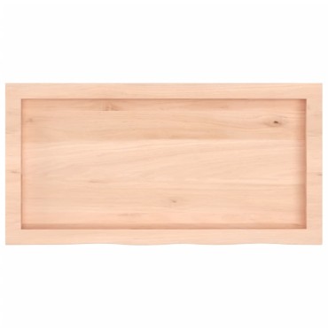 vidaXL Επιφάνεια Τραπεζιού 80x40x(2-6)cm Ακατέργαστο Μασίφ Ξύλο Δρυός 1 τεμ.