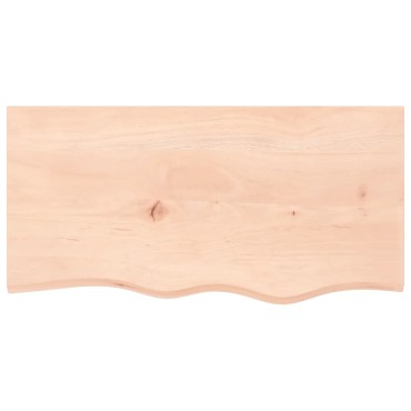 vidaXL Ράφι Τοίχου 80x40x(2-6)cm από Ακατέργαστο Μασίφ Ξύλο Δρυός 1 τεμ.