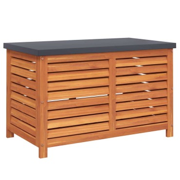 vidaXL Μπαούλο Αποθήκευσης Κήπου 90x48x55cm από Μασίφ Ξύλο Ευκαλύπτου 1 τεμ.
