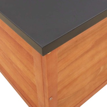 vidaXL Μπαούλο Αποθήκευσης Κήπου 90x48x55cm από Μασίφ Ξύλο Ευκαλύπτου 1 τεμ.