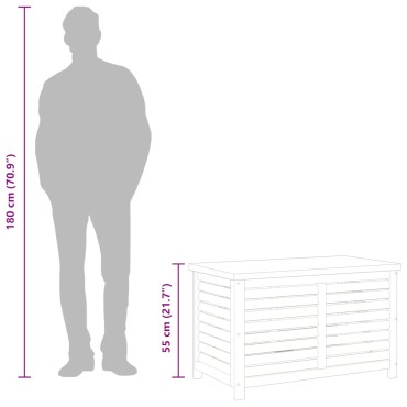 vidaXL Μπαούλο Αποθήκευσης Κήπου 90x48x55cm από Μασίφ Ξύλο Ευκαλύπτου 1 τεμ.