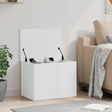 vidaXL Κουτί Αποθήκευσης Λευκό 60x42x46cm Επεξεργασμένο Ξύλο 1 τεμ.