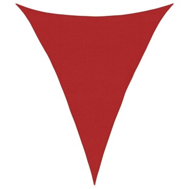 vidaXL Πανί Σκίασης Κόκκινο 4 x 5 x 5 μ. από HDPE 160 γρ./μ²