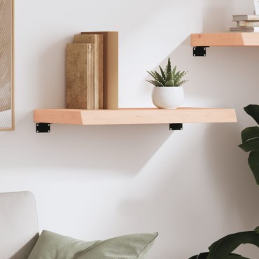 vidaXL Ράφι Τοίχου 60x30x(2-6)cm από Ακατέργαστο Μασίφ Ξύλο Δρυός 1 τεμ.