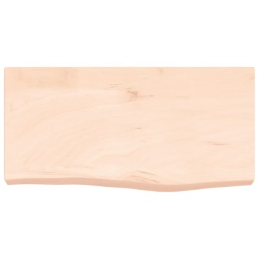 vidaXL Ράφι Τοίχου 60x30x(2-6)cm από Ακατέργαστο Μασίφ Ξύλο Δρυός 1 τεμ.