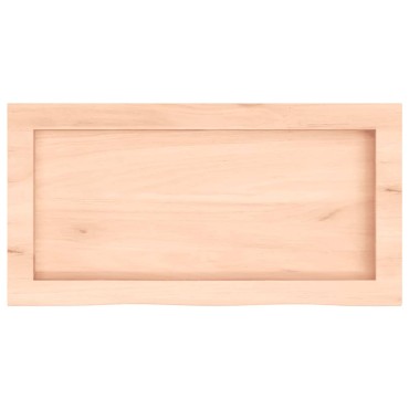 vidaXL Ράφι Τοίχου 60x30x(2-6)cm από Ακατέργαστο Μασίφ Ξύλο Δρυός 1 τεμ.