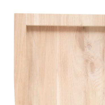 vidaXL Ράφι Τοίχου 60x30x(2-6)cm από Ακατέργαστο Μασίφ Ξύλο Δρυός 1 τεμ.