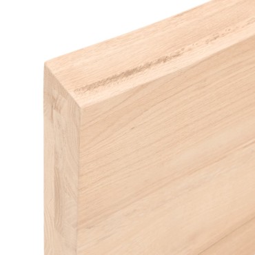 vidaXL Ράφι Τοίχου 60x30x(2-6)cm από Ακατέργαστο Μασίφ Ξύλο Δρυός 1 τεμ.