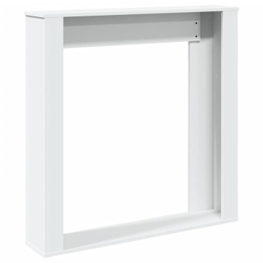 vidaXL Πλαίσιο Τζακιού Λευκό 100x20x100 εκ. από Επεξ. Ξύλο