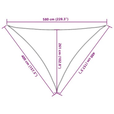 vidaXL Πανί Σκίασης Κίτρινο 4 x 4 x 5,8 μ. 160 γρ./μ² από HDPE