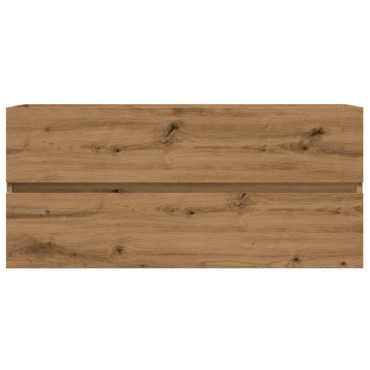 vidaXL Ντουλάπι Νιπτήρα Αρτισιανή Δρυς 100x38,5x45cm Επεξ. Ξύλο 1 τεμ.
