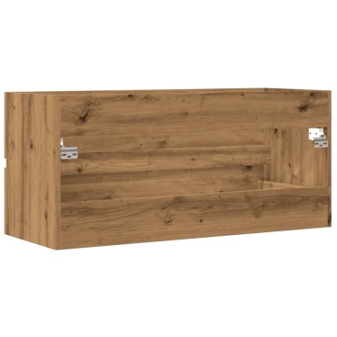 vidaXL Ντουλάπι Νιπτήρα Αρτισιανή Δρυς 100x38,5x45cm Επεξ. Ξύλο 1 τεμ.