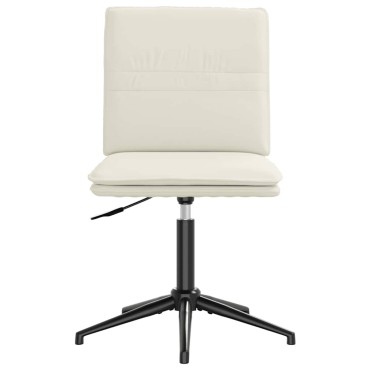 vidaXL Καρέκλα Τραπεζαρίας Κρεμ Βελούδινη 44x50x(74-84) cm 1 τεμ.