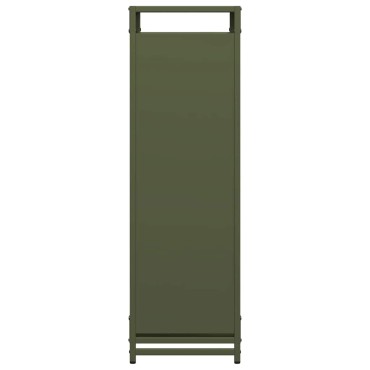 vidaXL Ράφι για καυσόξυλα Ελαιοπράσινο 60x28x90cm Ατσάλι ψυχρής έλασης