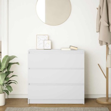 vidaXL Ντουλάπι Λευκό 80x35x76cm Επεξεργασμένο Ξύλο 1 τεμ.