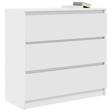 vidaXL Ντουλάπι Λευκό 80x35x76cm Επεξεργασμένο Ξύλο 1 τεμ.