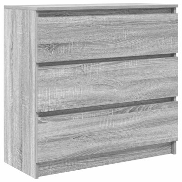 vidaXL Ντουλάπι Γκρι Sonoma 80x35x76cm Επεξεργασμένο Ξύλο 1 τεμ.