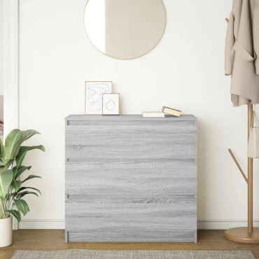 vidaXL Ντουλάπι Γκρι Sonoma 80x35x76cm Επεξεργασμένο Ξύλο 1 τεμ.
