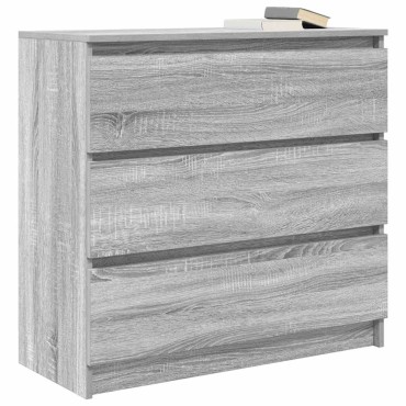 vidaXL Ντουλάπι Γκρι Sonoma 80x35x76cm Επεξεργασμένο Ξύλο 1 τεμ.
