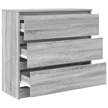 vidaXL Ντουλάπι Γκρι Sonoma 80x35x76cm Επεξεργασμένο Ξύλο 1 τεμ.