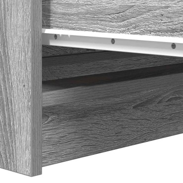 vidaXL Ντουλάπι Γκρι Sonoma 80x35x76cm Επεξεργασμένο Ξύλο 1 τεμ.