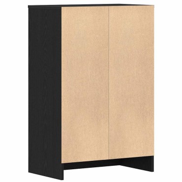 vidaXL Παπουτσοθήκη Μαύρη βελανιδιά 60x35x92cm Επεξεργασμένο Ξύλο