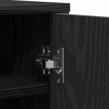 vidaXL Παπουτσοθήκη Μαύρη βελανιδιά 60x35x92cm Επεξεργασμένο Ξύλο