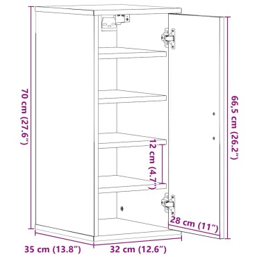 vidaXL Ντουλάπια παπουτσιών 2 τεμ 32x35x70cm Επεξεργασμένο Ξύλο