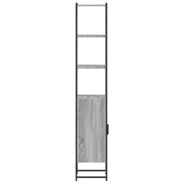 vidaXL Ντουλάπι Μπάνιου Γκρι Sonoma 33x33x185,5cm Επεξεργασμένο Ξύλο 1 τεμ.