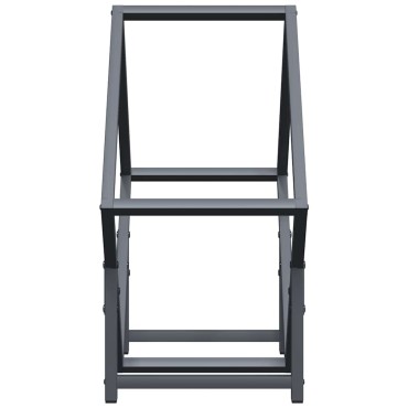 vidaXL Ράφι για καυσόξυλα Ανθρακί 50x25x50 εκ. Ατσάλι ψυχρής έλασης