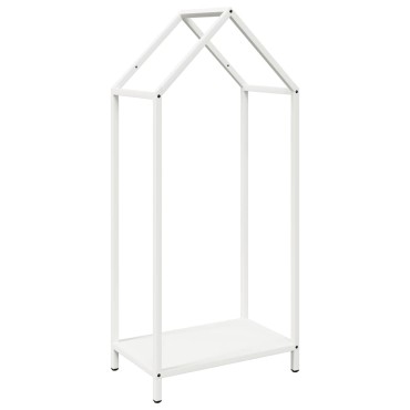 vidaXL Ράφι για καυσόξυλα Λευκό 40x25x90 εκ. Ατσάλι ψυχρής έλασης
