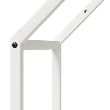 vidaXL Ράφι για καυσόξυλα Λευκό 40x25x90 εκ. Ατσάλι ψυχρής έλασης