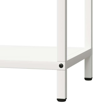 vidaXL Ράφι για καυσόξυλα Λευκό 40x25x90 εκ. Ατσάλι ψυχρής έλασης