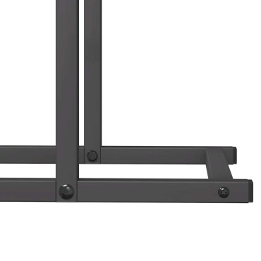 vidaXL Ράφι για καυσόξυλα Μαύρο 50x25x60 εκ. Ατσάλι ψυχρής έλασης